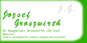 jozsef groszwirth business card